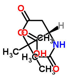 (S)-2-乙酰氨基-4-(叔丁氧基)-4-氧代丁酸结构式