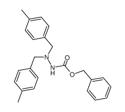 3,3-bis-(4-methyl-benzyl)-carbazic acid benzyl ester Structure