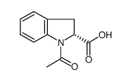 (2R)-1-乙酰基-2,3-二氢-1H-吲哚-2-羧酸结构式
