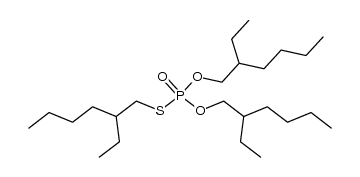 O,O,S-tris(2-ethylhexyl) phosphorothioate结构式
