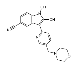 1,2-dihydroxy-3-(5-morpholin-4-ylmethyl-pyridin-2-yl)-1H-indole-5-carbonitrile Structure