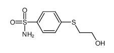 4-(2-hydroxyethylsulfanyl)benzenesulfonamide结构式