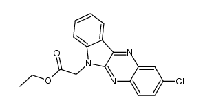 6-carbethoxymethyl-2-chloroindophenazine结构式