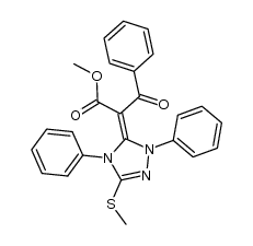 5-(benzoyl-methoxycarbonylmethylene)-3-methylthio-1,4-diphenyl-4,5-dihydro-1,2,4-triazole Structure