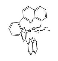 双(2-苯基喹啉)(乙酰丙酮)铱(III)结构式