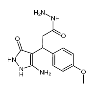 3-(5-amino-3-oxopyrazolin-4-yl)-3-(4-methoxyphenyl) propanoic acid hydrazide Structure