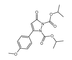 diisopropyl 5-(4-methoxyphenyl)-3-oxo-1H-pyrazole-1,2(3H)-dicarboxylate Structure