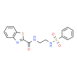 N-{2-[(Phenylsulfonyl)amino]ethyl}-1,3-benzothiazole-2-carboxamide结构式
