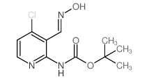 (E)-tert-Butyl 4-chloro-3-((hydroxyimino)methyl)-pyridin-2-ylcarbamate Structure