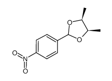 (4S,5R)-4,5-dimethyl-2-(4-nitrophenyl)-1,3-dioxolane结构式