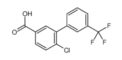 4-chloro-3-[3-(trifluoromethyl)phenyl]benzoic acid结构式