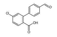 5-氯-4-甲酰基-[1,1-联苯]-2-羧酸结构式