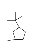 (1S,3R)-1-tert-butyl-3-methylcyclopentane结构式