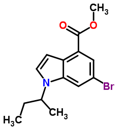 6-溴-1-(仲丁基)-1H-吲哚-4-羧酸甲酯结构式