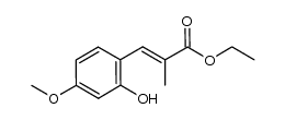 (E)-3-(2-hydroxy-4-methoxyphenyl)-2-methyl-acrylic acid ethyl ester结构式