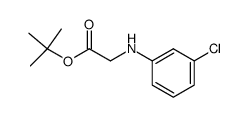 tert-butyl 2-[(3-chlorophenyl)-amino]acetate结构式