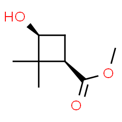 (1R,3S)-rel-3-羟基-2,2-二甲基环丁烷甲酸甲酯结构式