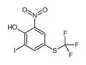 2-iodo-6-nitro-4-(trifluoromethylsulfanyl)phenol Structure
