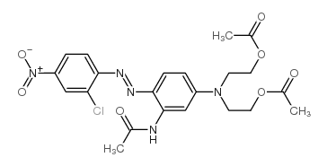 2,2'-[[3-acetamido-4-[(2-chloro-4-nitrophenyl)azo]phenyl]imino]diethyl diacetate Structure