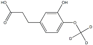 3-(3-Hydroxy-4-methoxyphenyl)propionic-d3 Acid (Dihydroisoferulic Acid) Structure