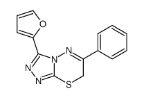 3-(furan-2-yl)-6-phenyl-7H-[1,2,4]triazolo[3,4-b][1,3,4]thiadiazine结构式