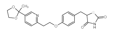 5-[4-[2-[5-(2-METHYL-1,3-DIOXOLAN-2-YL)-2-PYRIDYL]ETHOXY]-BENZYL]-2,4-THIAZOLIDINEDIONE结构式