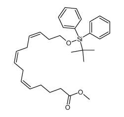 methyl (5Z,8Z,11Z)-14-((tert-butyldiphenylsilyl)oxy)tetradeca-5,8,11-trienoate结构式
