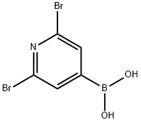 (2,6-二溴吡啶-4-基)硼酸结构式