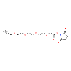 Propargyl-PEG4-CH2CO2-NHS Structure