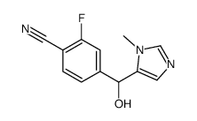 2-fluoro-4-[hydroxy-(3-methylimidazol-4-yl)methyl]benzonitrile Structure