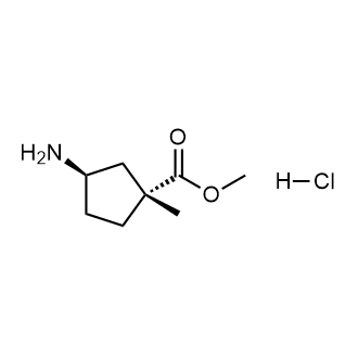 Methyl (1R,3R)-3-amino-1-methylcyclopentane-1-carboxylate hydrochloride Structure