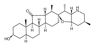 (23R)-17,23-epoxy-3β-hydroxy-(5α,12β)-veratran-11-one Structure