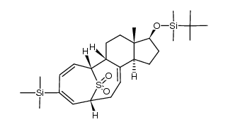 (1S,2S,5S,9S,13S)-6-[(tert-butyldimethylsilyl)oxy]-5-methyl-15-trimethylsilyl-18-thiatetracyclo[11.4.1.02,10.05,9]-10,14,16-triene-18,18-dioxide结构式