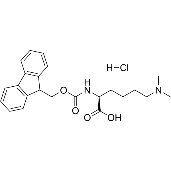 N-芴甲氧羰基-N',N'-二甲基-L-赖氨酸盐酸盐结构式