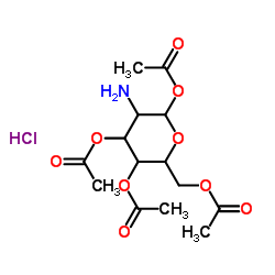 1,3,4,6-TETRA-O-ACETYL-2-AMINO-2-DESOXY-BETA-D-GLUCOPYRANOSE HYDROCHLORIDE Structure