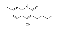 3-butyl-4-hydroxy-5,7-dimethylquinolin-2(1H)-one Structure