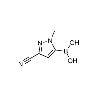 (3-氰基-1-甲基-1H-吡唑-5-基)硼酸结构式