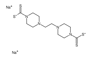 disodium,4-[2-(4-sulfidocarbothioylpiperazin-1-yl)ethyl]piperazine-1-carbodithioate Structure