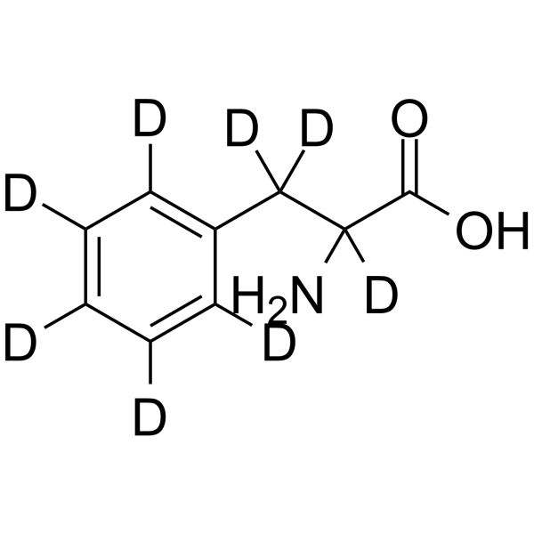 DL-苯基-d5-丙氨酸-2,3,3-d3结构式