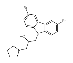 1-(3,6-二溴-9-咔唑)-3-吡咯烷-1-丙烷-2-醇结构式