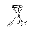 [Fe(η-cyclopentadienyl)(CO)2(GeMe3)]结构式