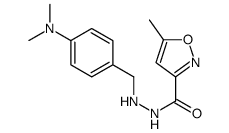 N'-[[4-(dimethylamino)phenyl]methyl]-5-methyl-1,2-oxazole-3-carbohydrazide结构式