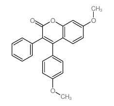 7-methoxy-4-(4-methoxyphenyl)-3-phenyl-chromen-2-one Structure