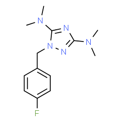 1-(4-FLUOROBENZYL)-N3,N3,N5,N5-TETRAMETHYL-1H-1,2,4-TRIAZOLE-3,5-DIAMINE结构式