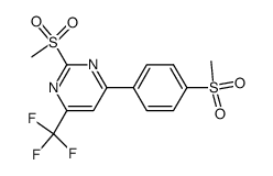 2-(methylsulfonyl)-4-[4-(methylsulfonyl)-phenyl]-6-(trifluoromethyl)pyrimidine Structure