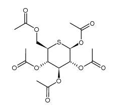 1,2,3,4,6-penta-O-acetyl-5-thio-β-D-glucopyranose Structure