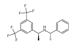 (S)-1-(3,5-bis(trifluoromethyl)phenyl)-N-((S)-1-phenylethyl)ethan-1-amine Structure