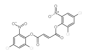 bis(2,4-dichloro-6-nitro-phenyl) (E)-but-2-enedioate结构式