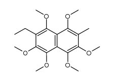 3-ethyl-1,2,4,5,7,8-hexamethoxy-6-methylnaphthalene结构式