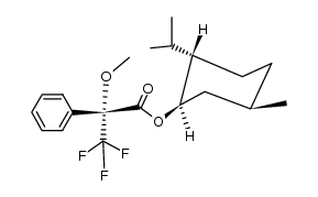 (1R,2S,5R)-menthyl (R)-α-methoxy-α-trifluoromethylphenylacetate Structure